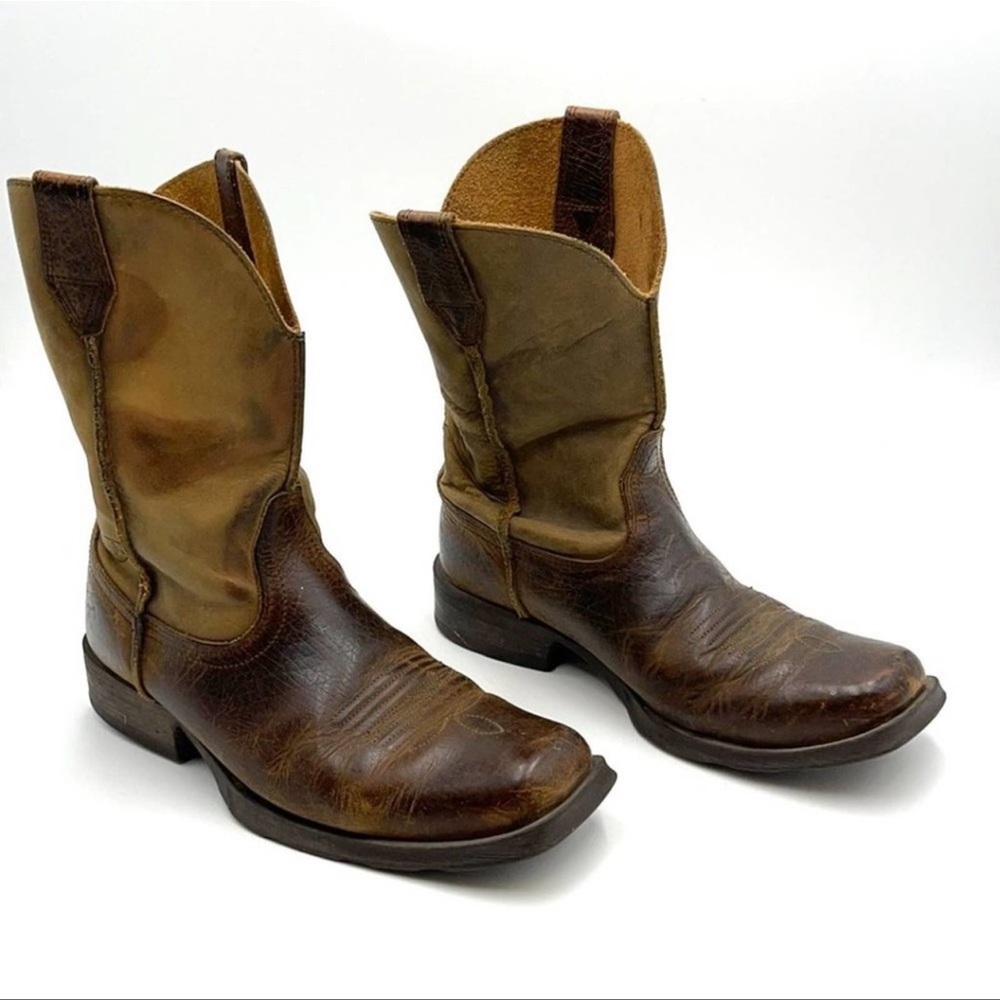ARIAT RAMBLER SQUARE TOE men western boots sz 8.5